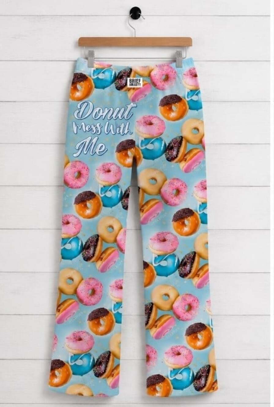 Pajama Lounge Pants Donuts NWT New Soft Comfy Large Excellent - Picture 3 of 5